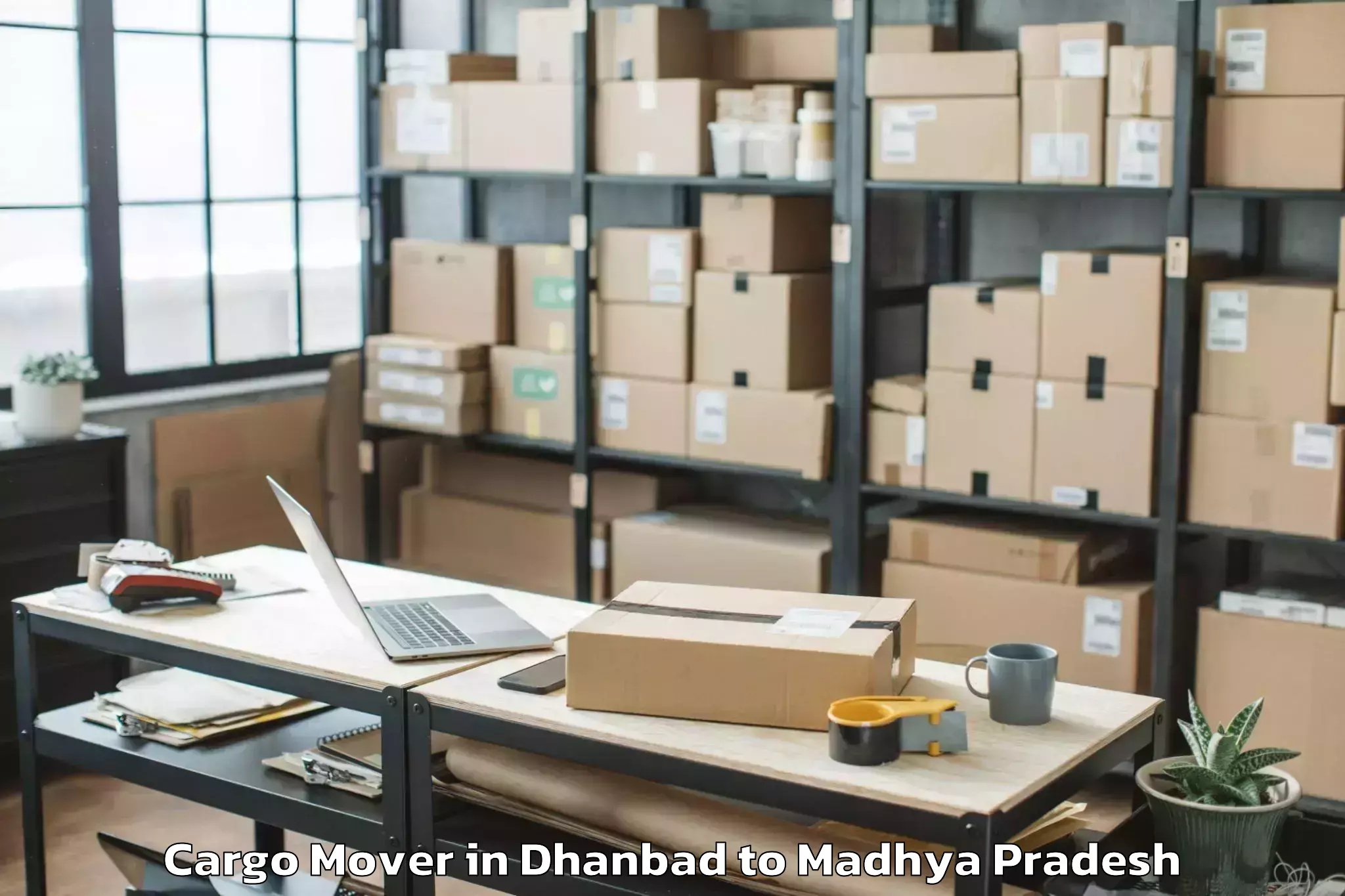 Comprehensive Dhanbad to Manawar Cargo Mover